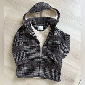 Zara Plaid Hooded Boys Jacket